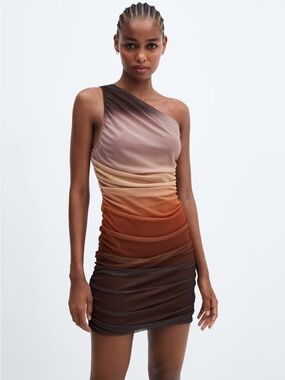 NWT Mango Gradient Draped Dress